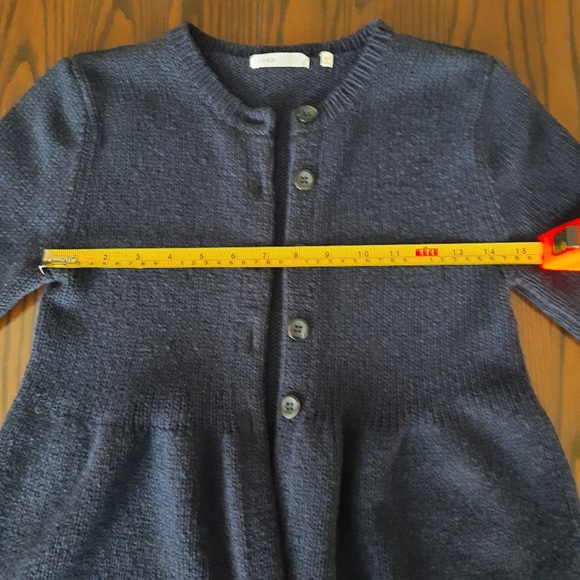 AUTHENTIC VINCE Navy Wool & Cashmere Cardigan Size S - Picture 5 of 6